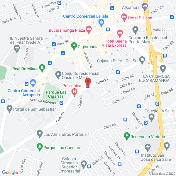 Map of Hotel El León Dorado