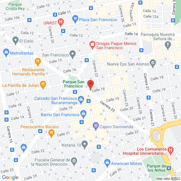Map of Colegio Franciscano Del Virrey Solis