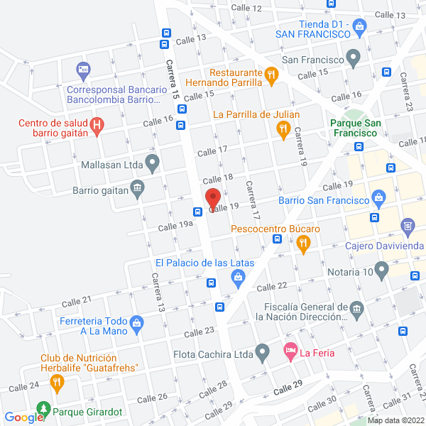 Map of Accesorios, Vidrios Y Aceros De Santander