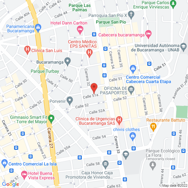 Map of Academia De Ingles Mr. Frank