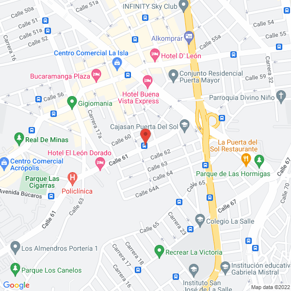 Map of Almacen Moto Luz La 61