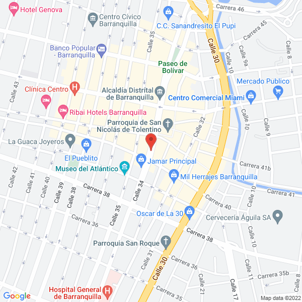 Map of Hotel Paseo Colón