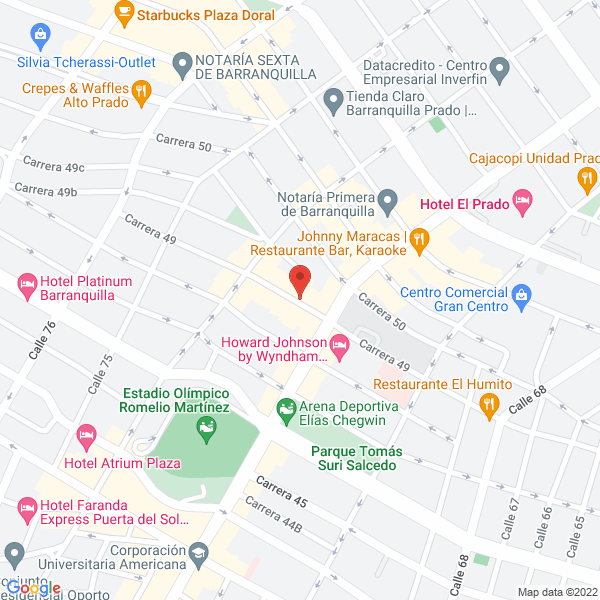 Map of Apartahotel Los Prados