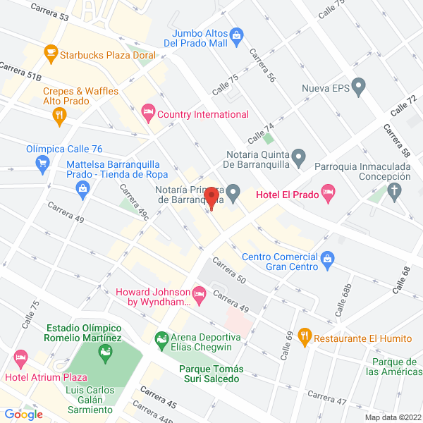 Map of Asesorías Jurídicas Liliana Cardona