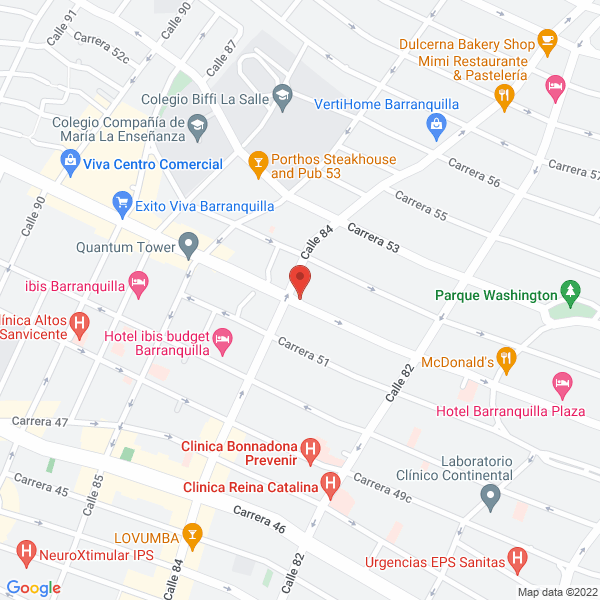 Map of Barranquilla Sport Construcciones Molinos Ltda.
