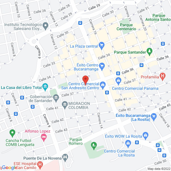 Map of Mantilla Calderón Ludy María