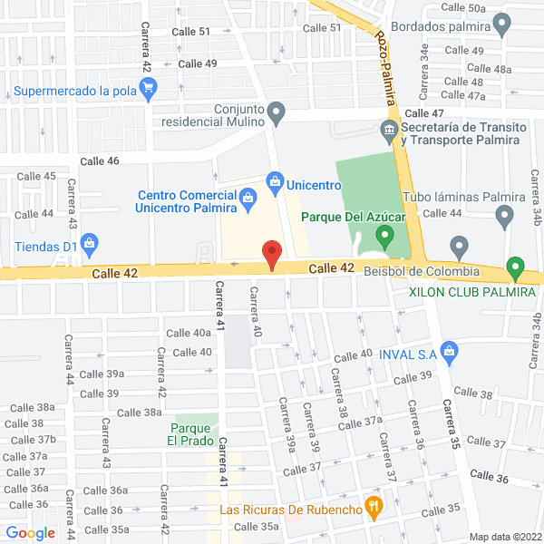 Map of Centro Comercial Unicentro Palmira