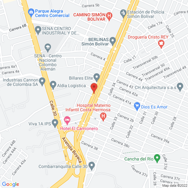 Map of Carnes De Simon