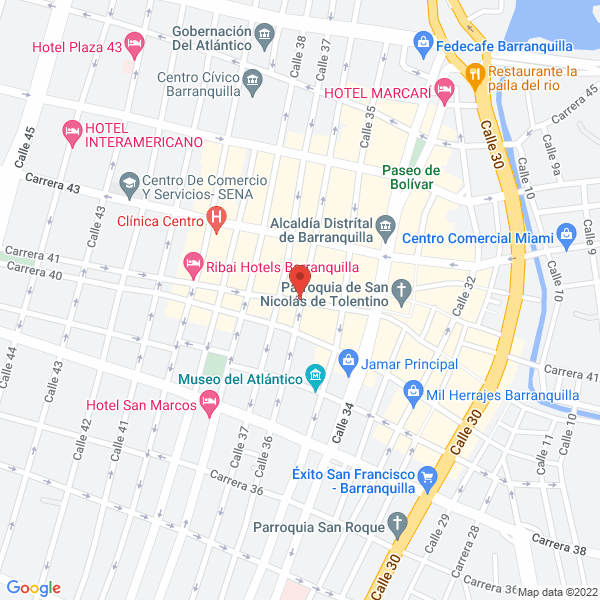 Map of Cafeteria Shalom
