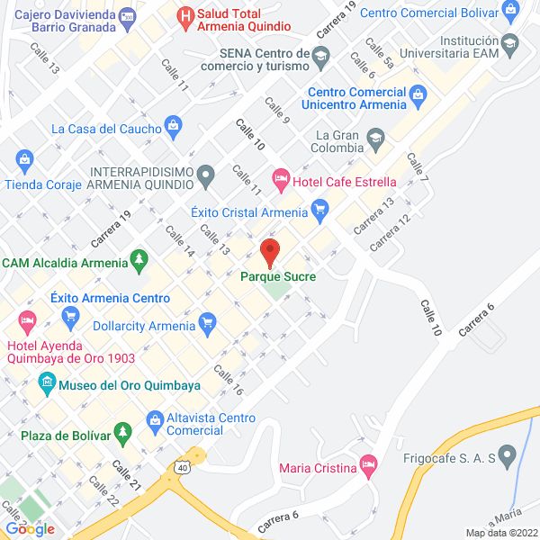 Map of Hotel Casa Del Parque