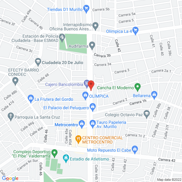 Map of Clínica Veterinaria Murillo