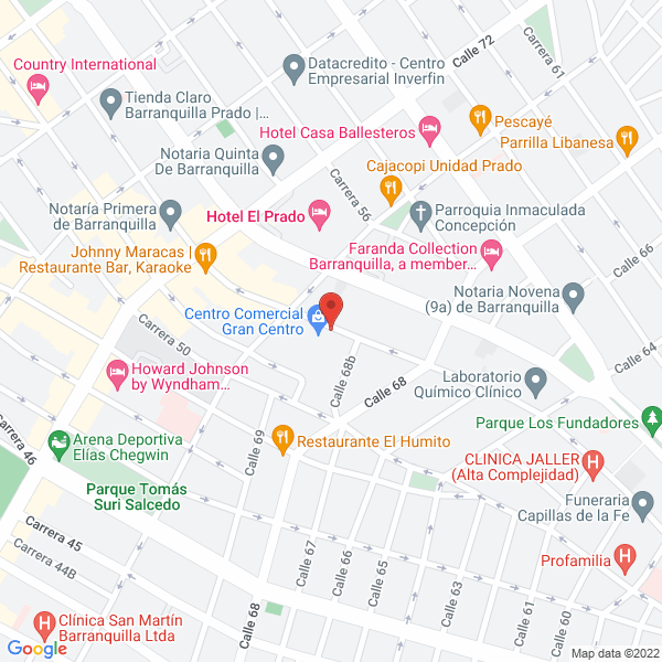 Map of Cooperativa De Estudiantes Y Egresados Universitarios Coopfuturo