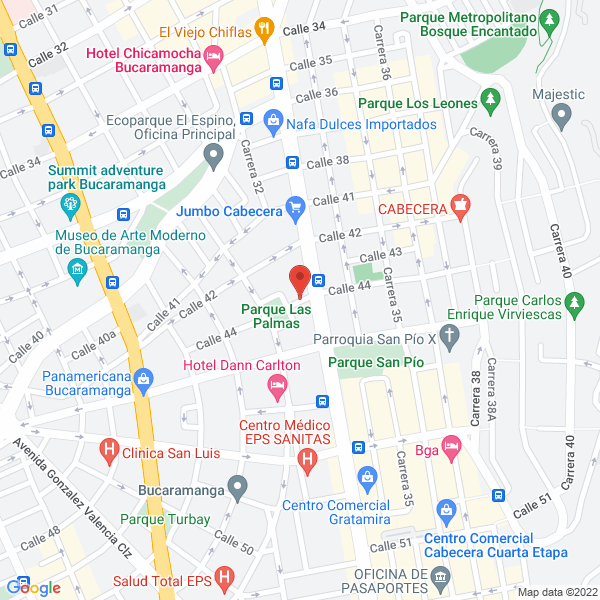 Map of Colombiana Kimberly