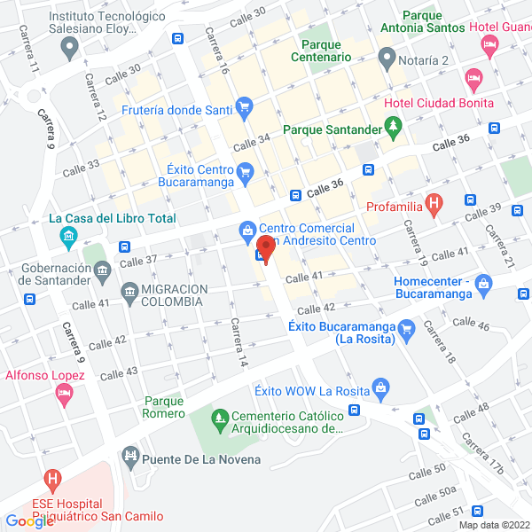 Map of Comidas Rapidas Googol