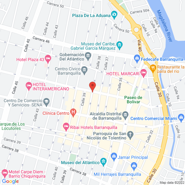 Map of Control Ambiental Regional S.A.S.