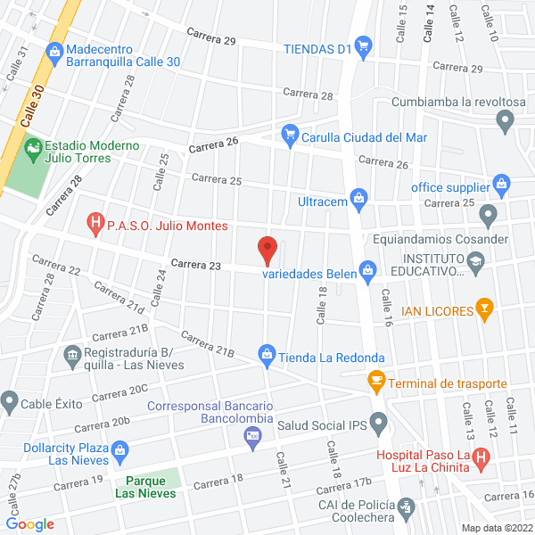 Map of Distribuidora E Inversiones Ortiztito S.A.S.