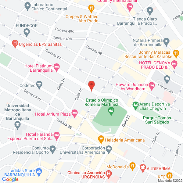 Map of Fundación Centro Artístico Mónica Lindo