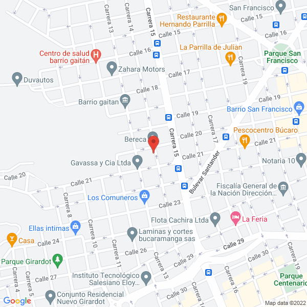 Map of Embragues Los Comuneros