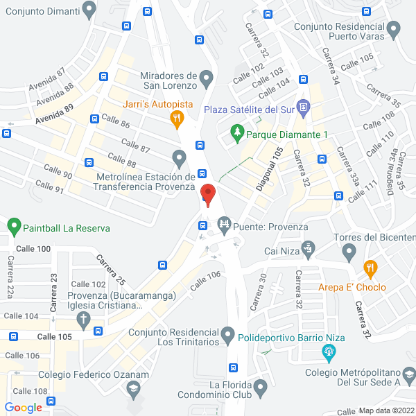 Map of Encofrados Metálicos Modulares