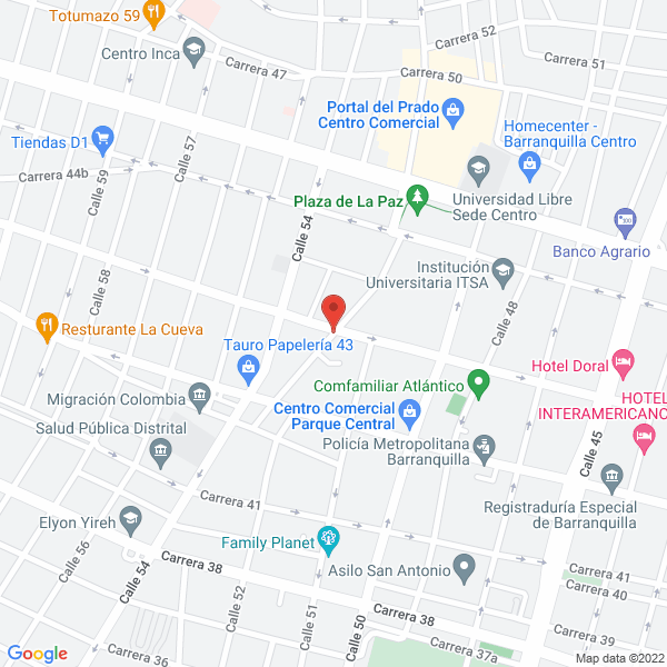 Map of Frenos Barranquilla Ltda.