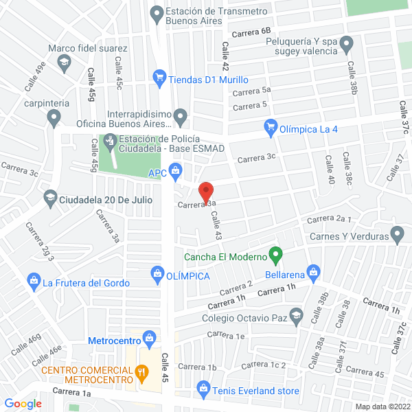 Map of E.M.N. Construcciones E.U.