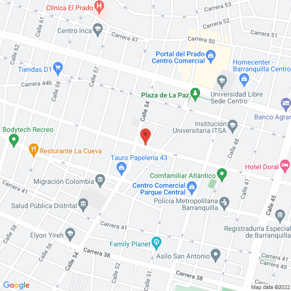 Map of Frinorte Frigorifico De La Costa S.A.S