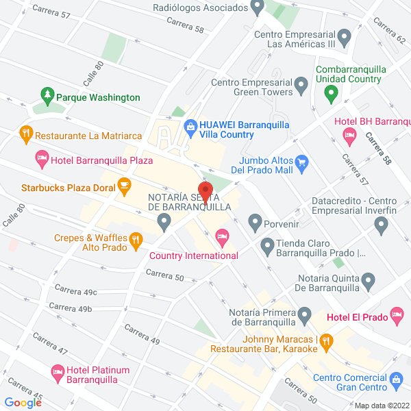 Map of Fumigaciones Del Caribe Ltda.