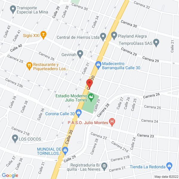 Map of Global Uno Logistics De Colombia S.A.