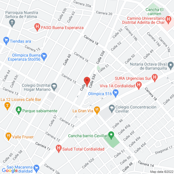 Map of Ferretería Orquín