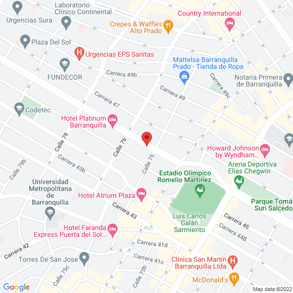 Map of Hotel Tarento Suite