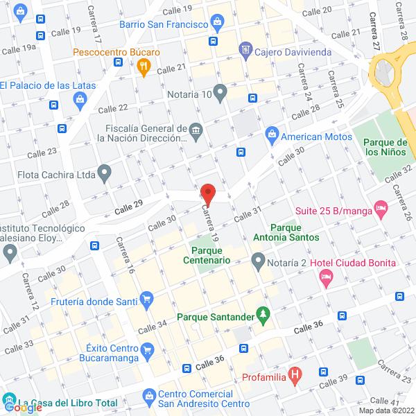 Map of Hotel Zulima
