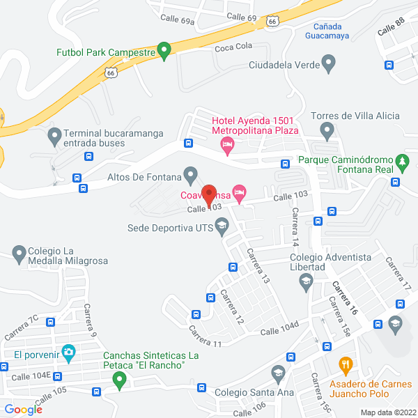 Map of Quiroga Bautista Elsy