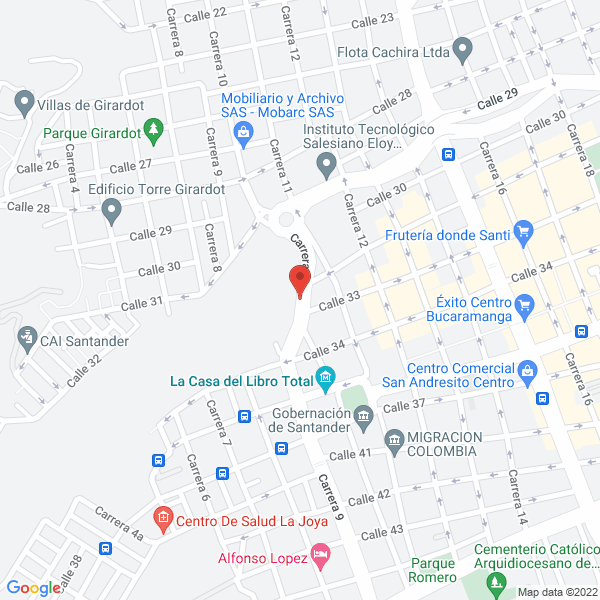 Map of Parqueadero La Novena