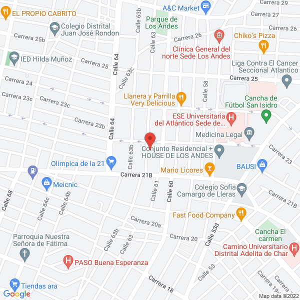 Map of Pasabocas Barranquilla