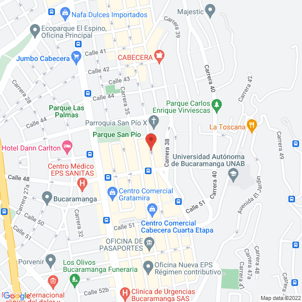 Map of Pizza Xtreme