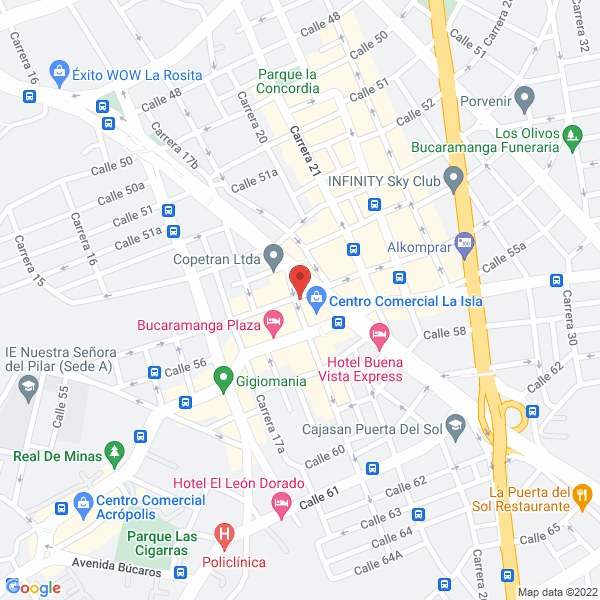 Map of Nova Optica Plus