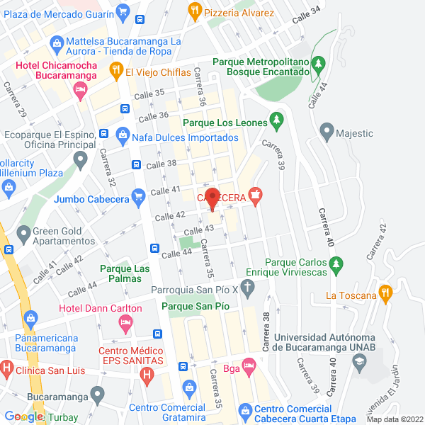 Map of Palencia Carvajal Alexis