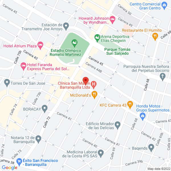 Map of Restaurante Santandereano La Chiqui