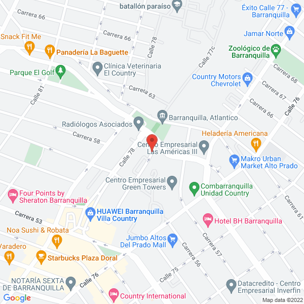 Map of Russell Bedford Colombia S.A.