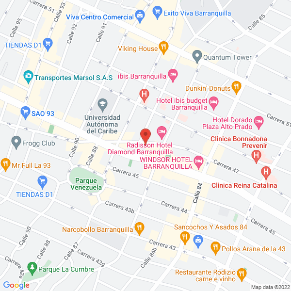 Map of Restaurante Las Tres E