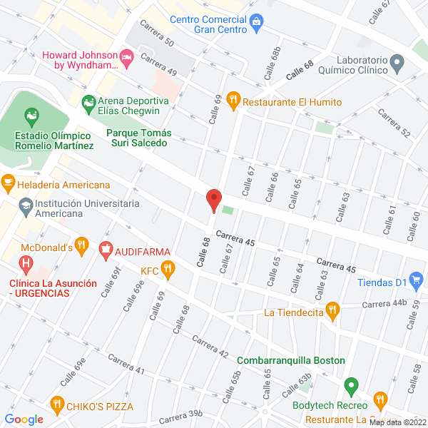 Map of Restaurante Trocadero