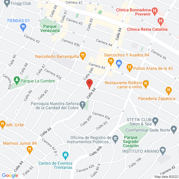 Map of Salón De Eventos Elegance