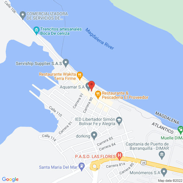 Map of Pilotos Del Puerto De Barranquilla S.A.