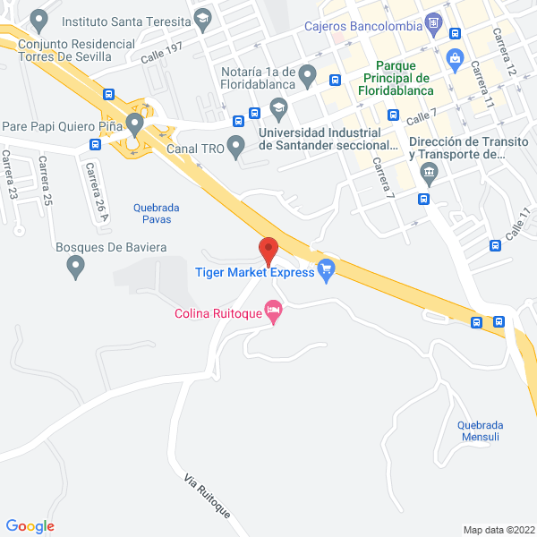 Map of Ruitoque After School Y Diseño