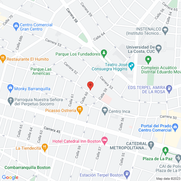 Map of Restaurante Bar Santander Del Prado