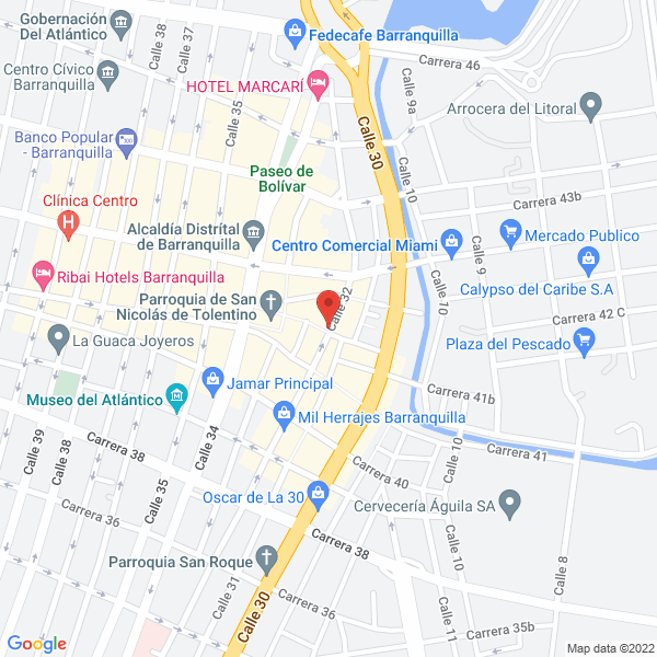 Map of Super Central San Nicolás