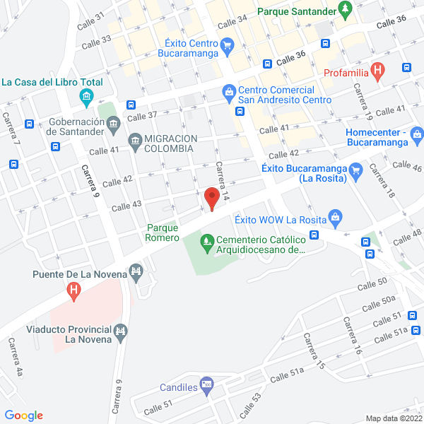 Map of Relieves Santander