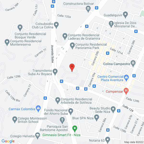 Map of Sociedad Inversiones Ligeti Corbusier S.A.S.