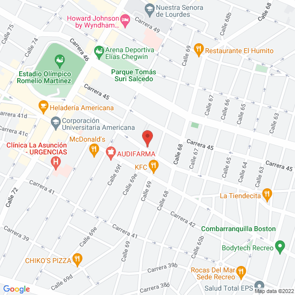 Map of Tecnovidrios E.U