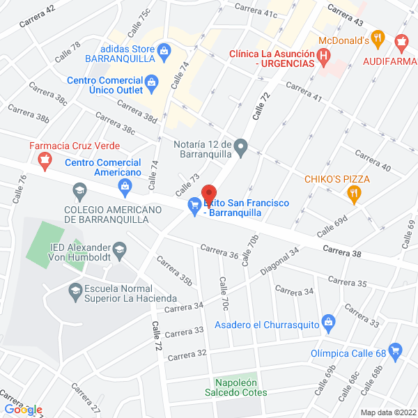 Map of Restaurante Wen Wah